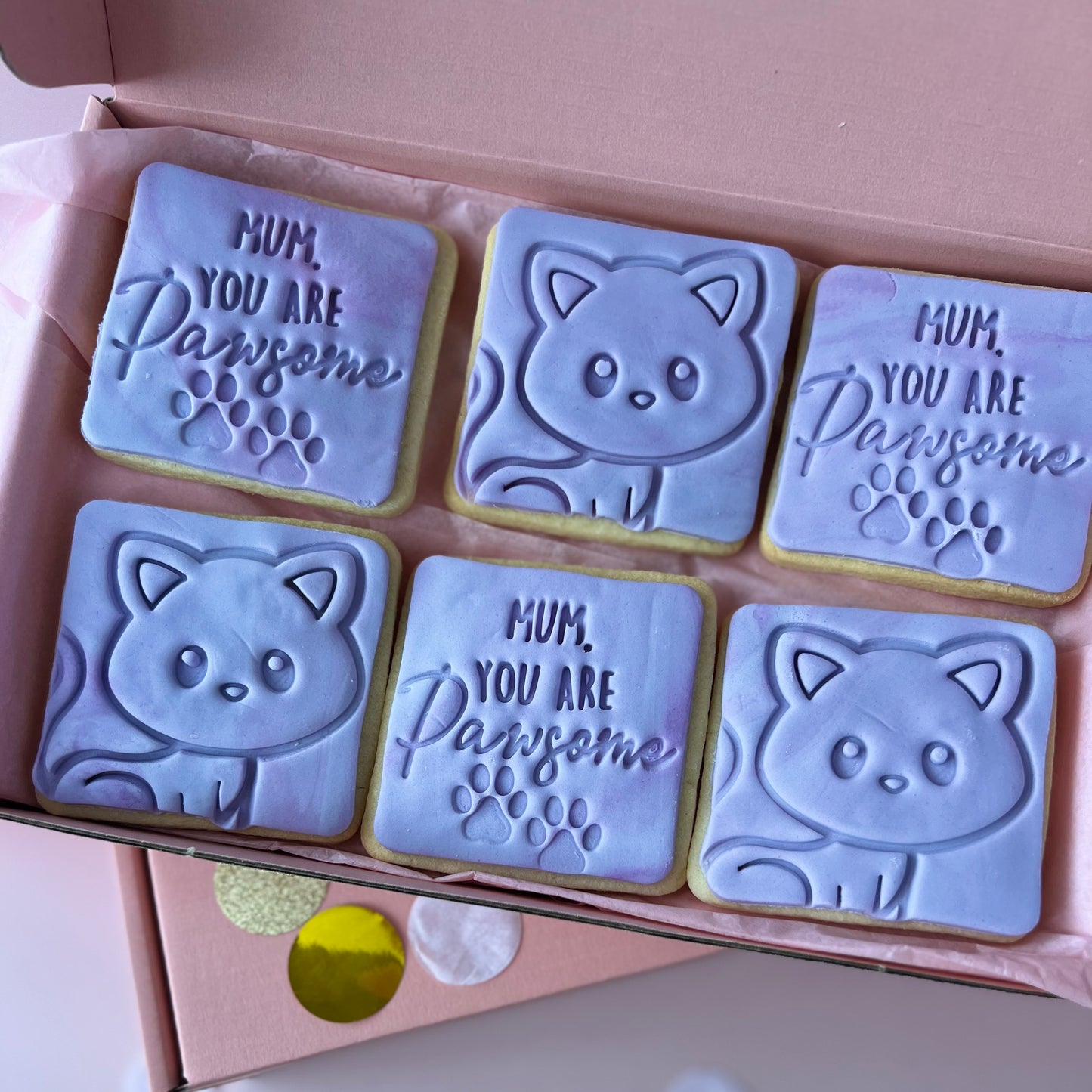 Mum You Are Pawsome' Cat Sugar Cookie Gift Box