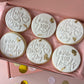 Happy Mother's Day White & Gold Round Sugar Cookie Gift Box