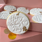 Happy Mother's Day White & Gold Round Sugar Cookie Gift Box