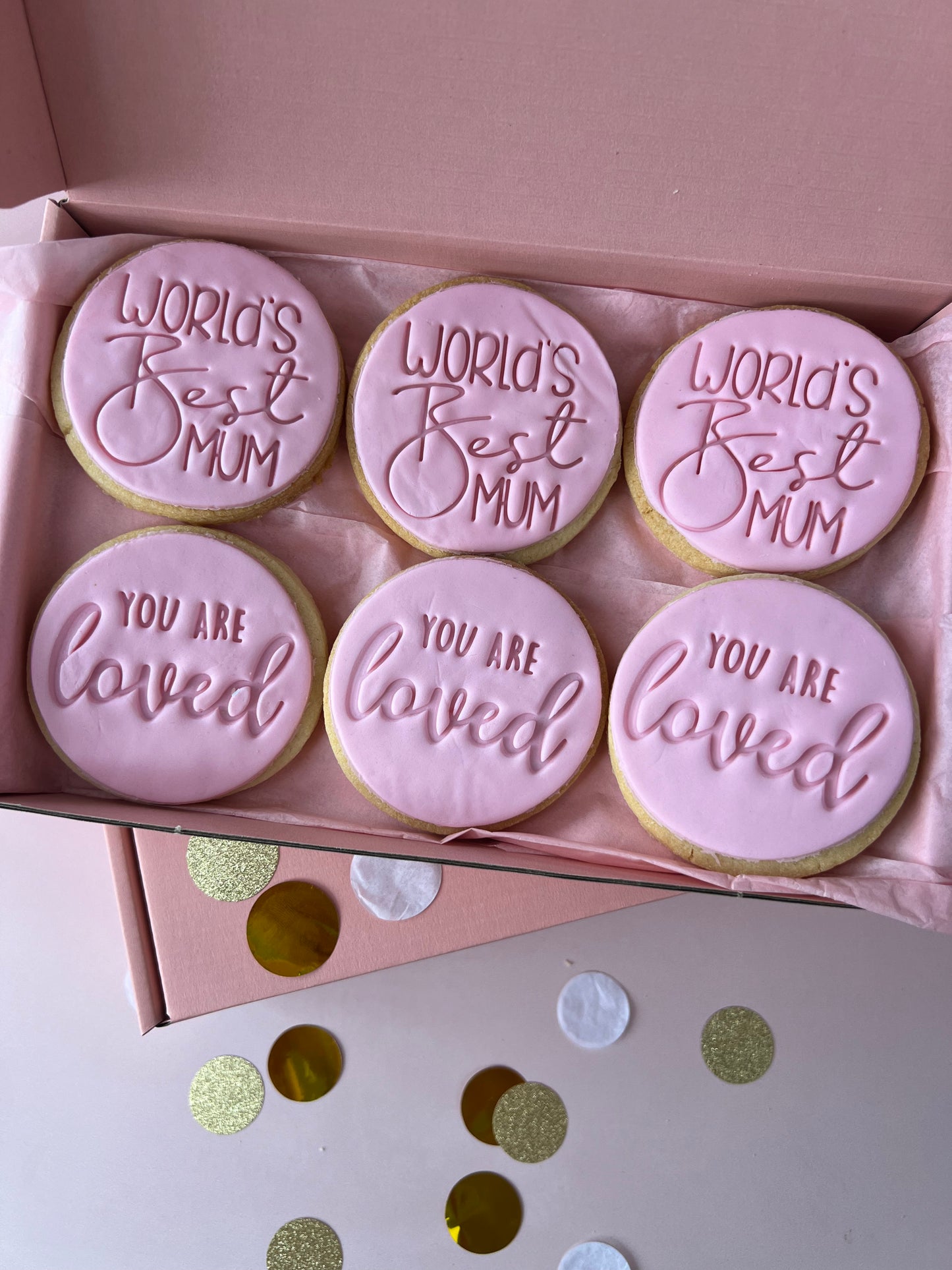 World's Best Mum Round Sugar Cookie Gift Box