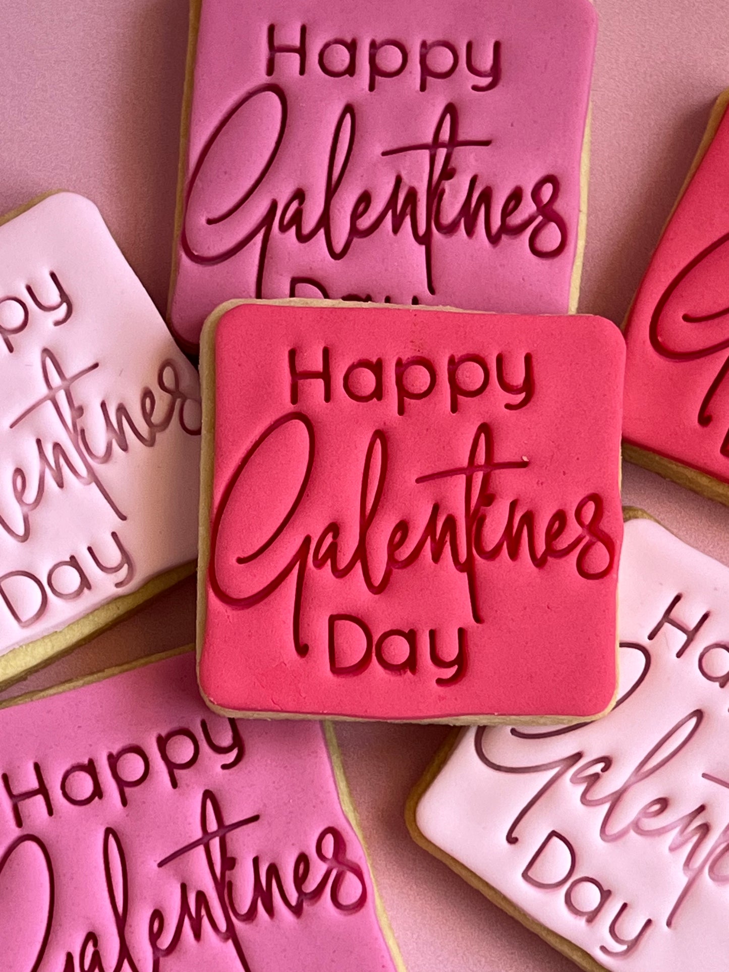 Happy Galentine's Day Square Cookies