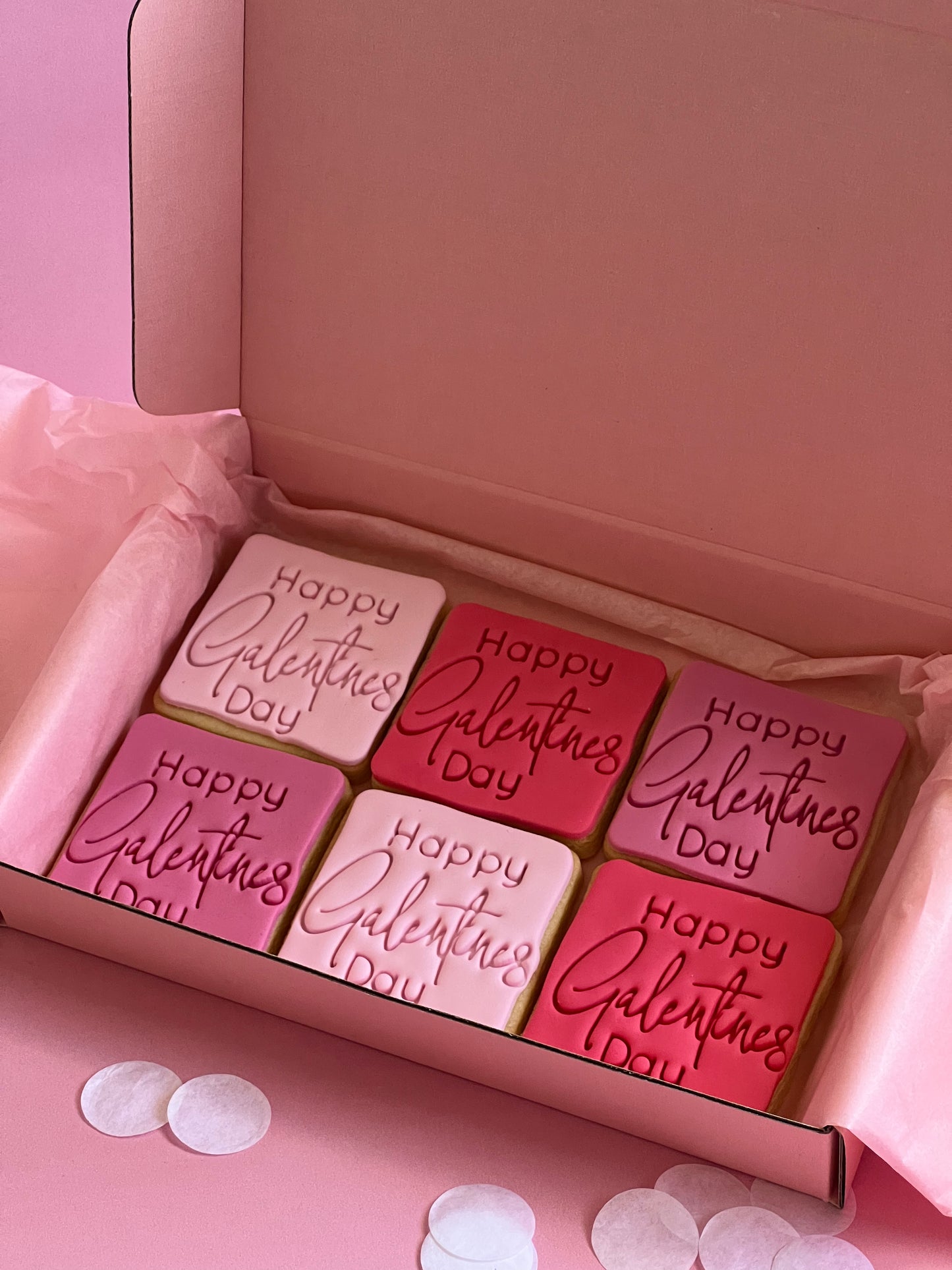 Happy Galentine's Day Square Cookies