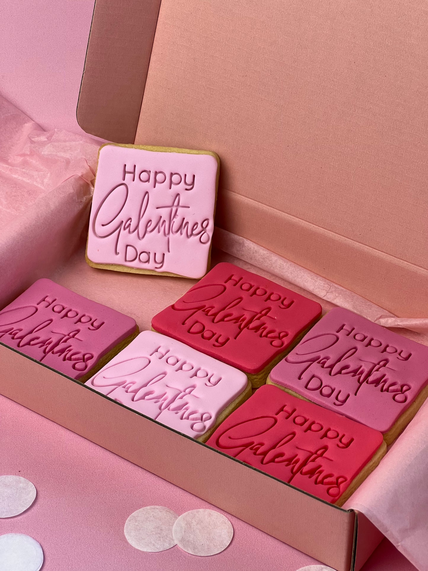 Happy Galentine's Day Square Cookies