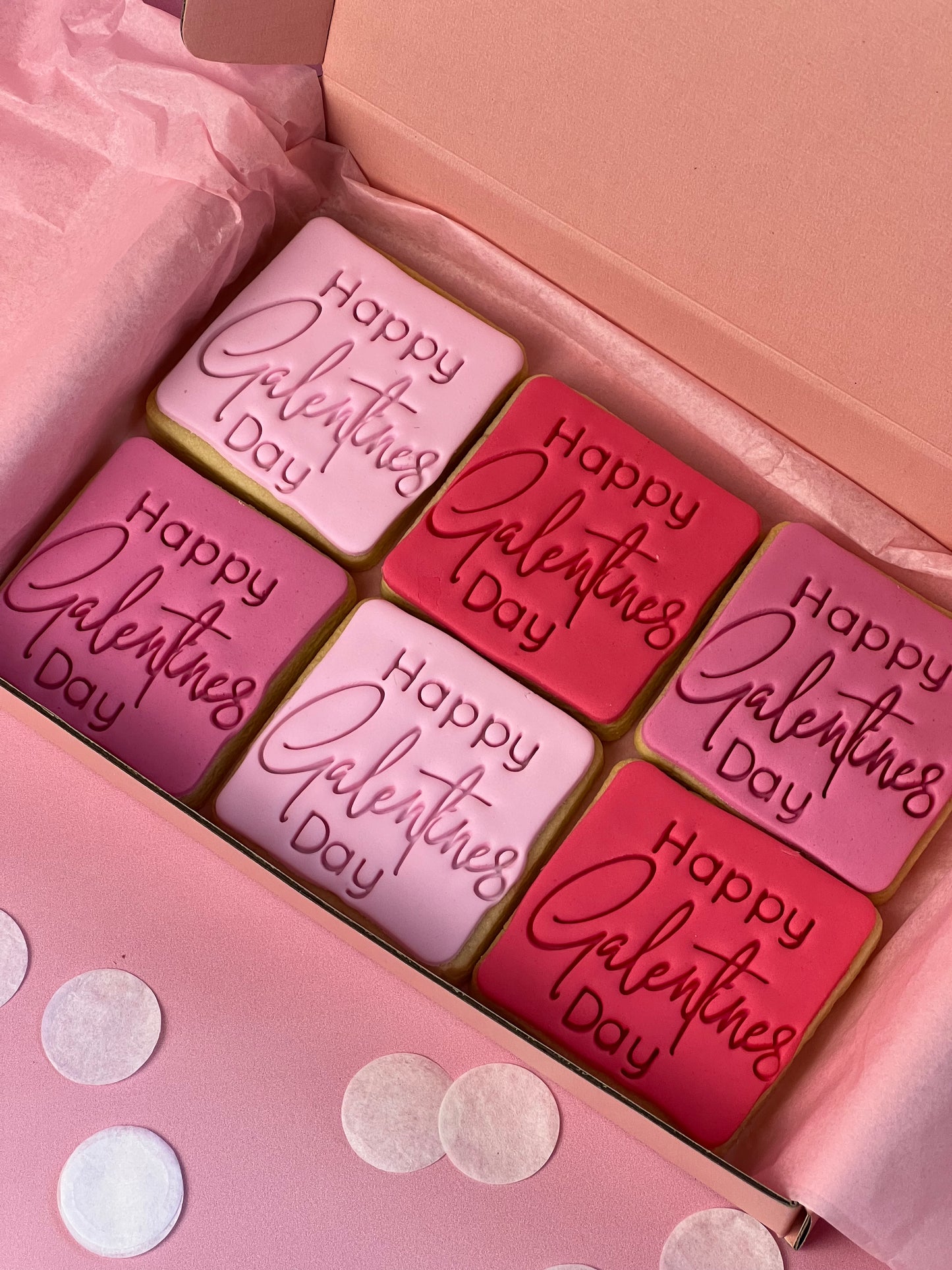 Happy Galentine's Day Square Cookies