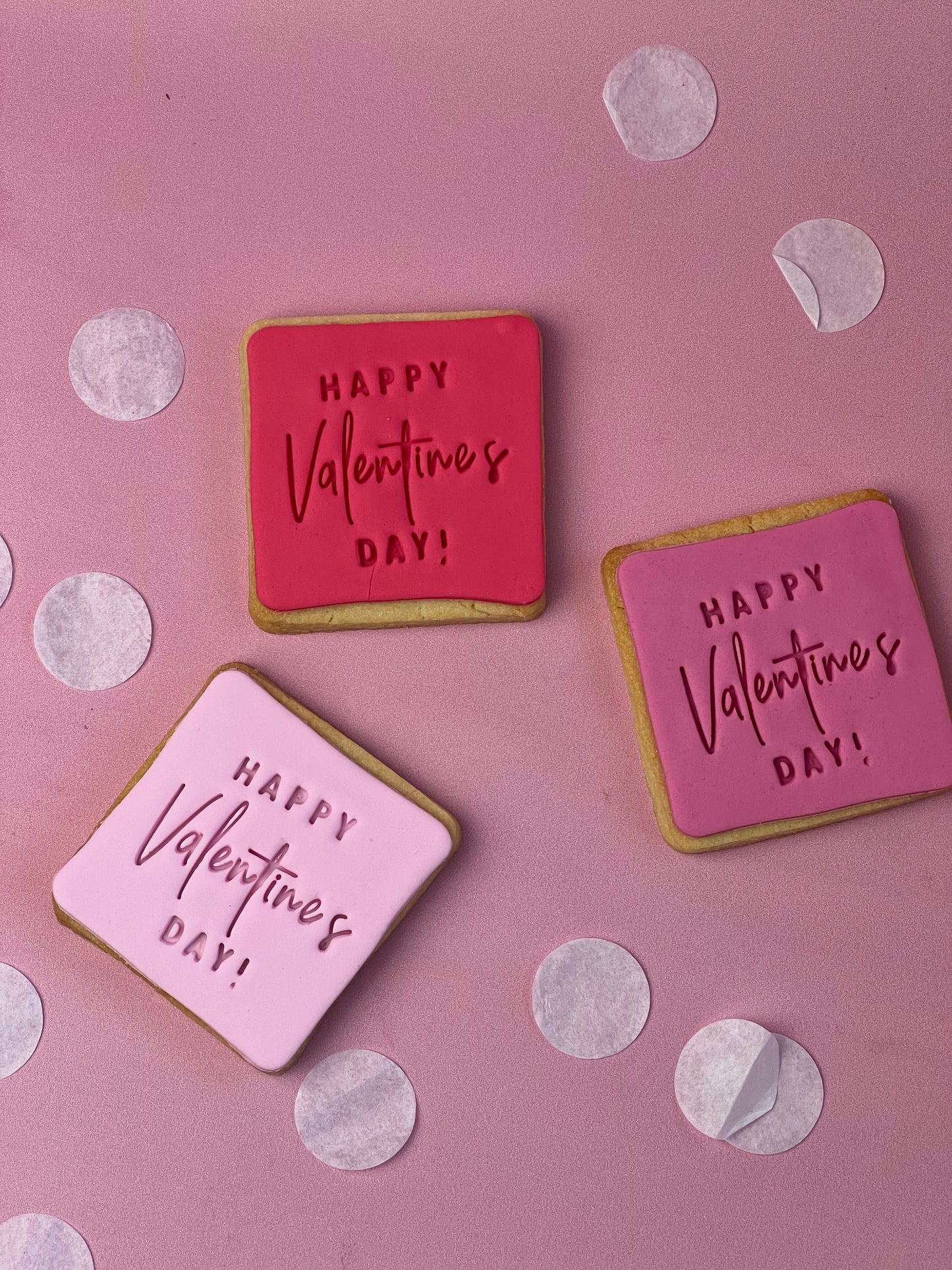 Happy Valentines Day Square Cookies