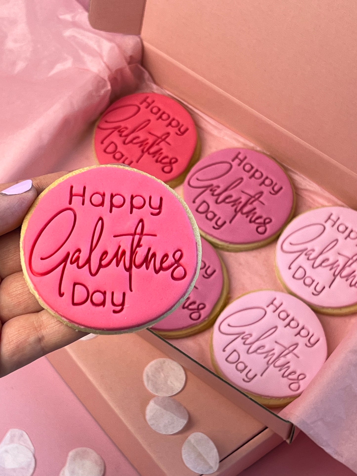 Happy Galentine's Day Round Cookies