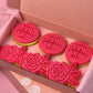 Happy Valentines Day Rose Cookies