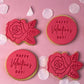 Happy Valentines Day Rose Cookies