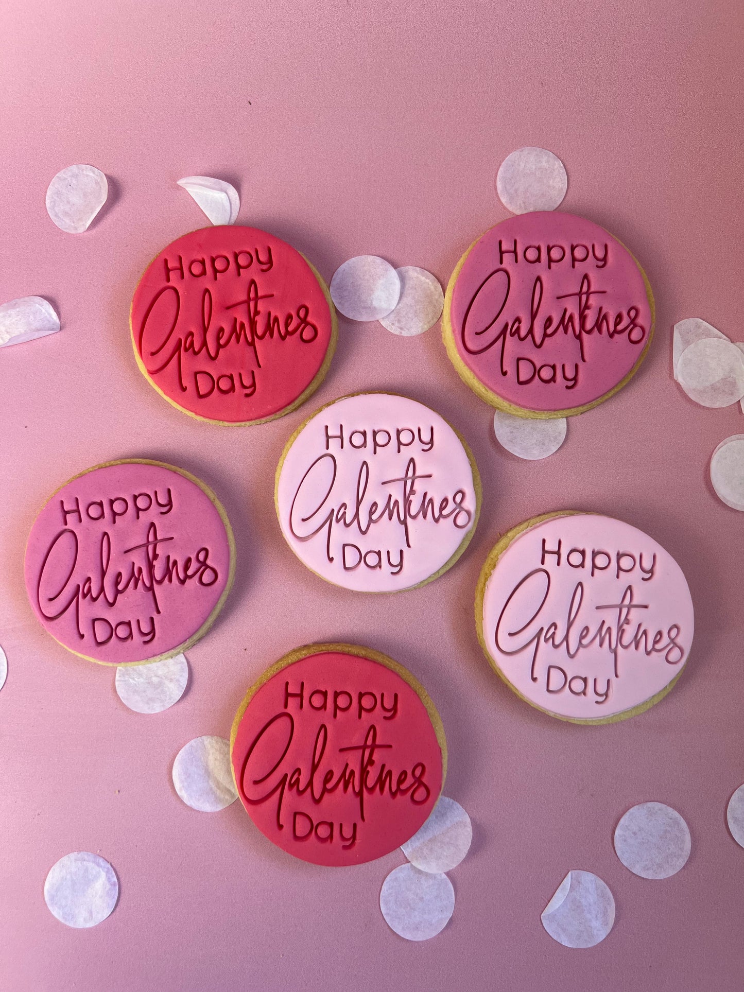 Happy Galentine's Day Round Cookies