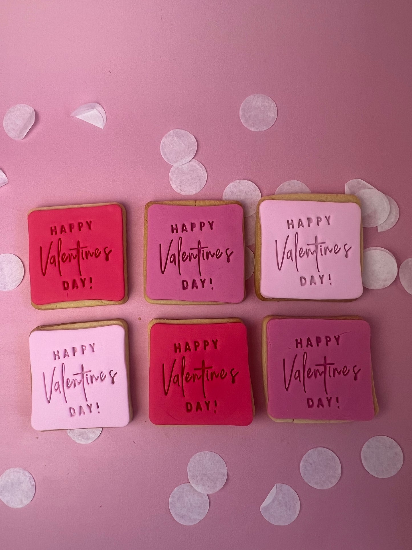 Happy Valentines Day Square Cookies