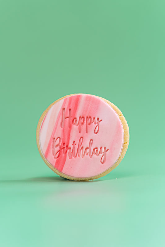 "Happy Birthday" Scripted Cookie Box