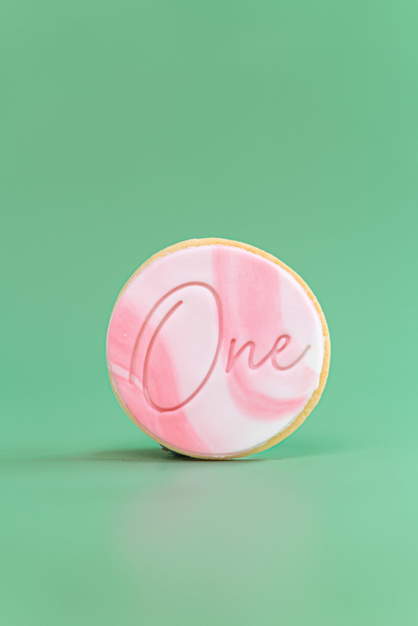 "One" Baby Birthday Cursive Cookie Box